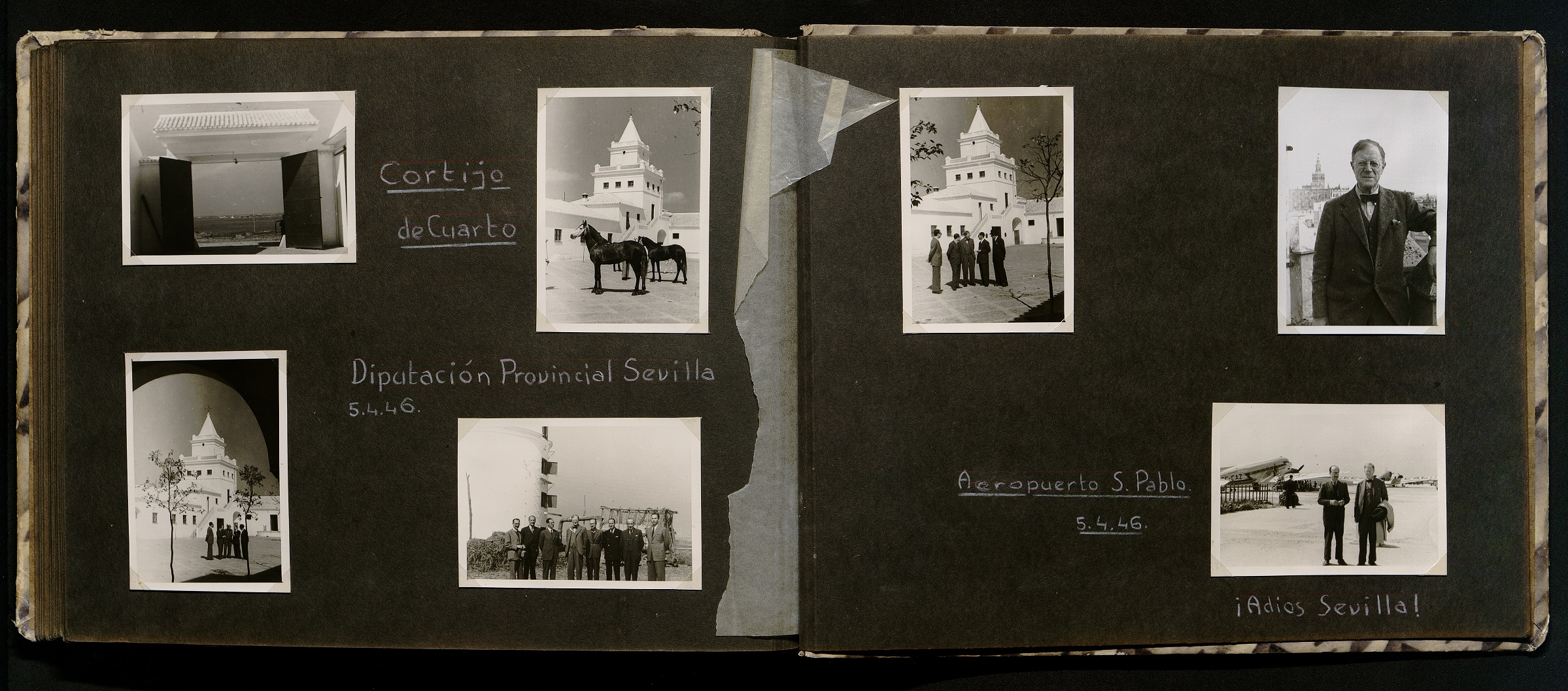 Álbum fotográfico de la visita a España de Robinson