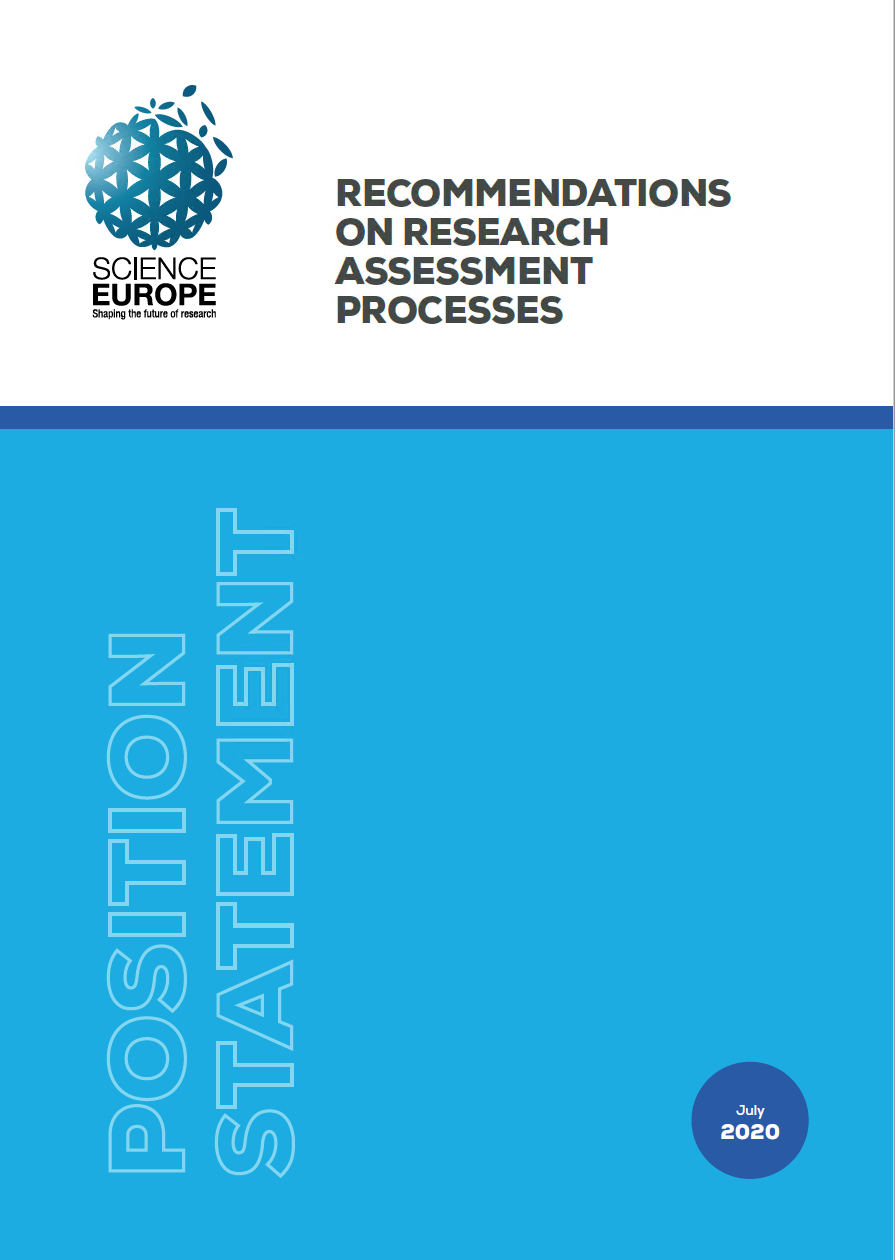 Recommendations on Research Assessment Proceses (Science Europe)