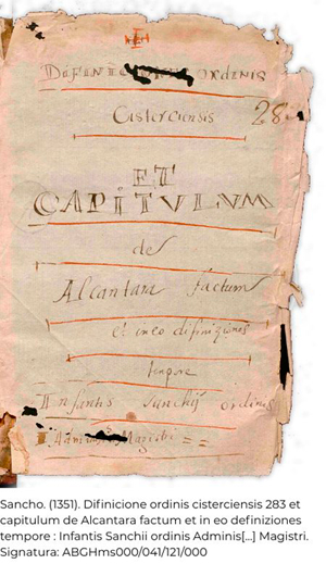 Difinicione ordinis cisterciensis 283 et capitulum de Alcantara factum…