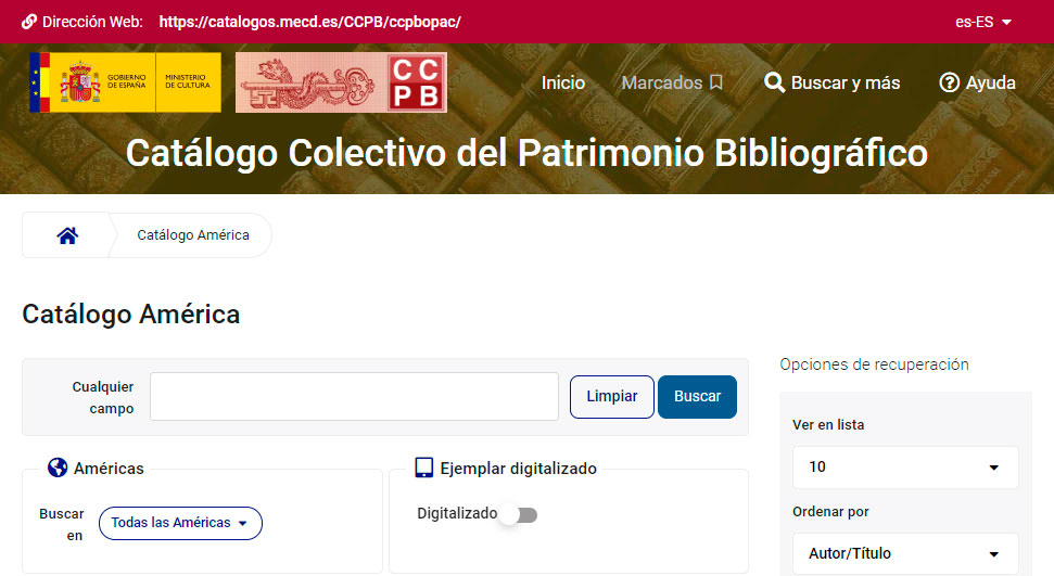 Catálogo América del CCPB