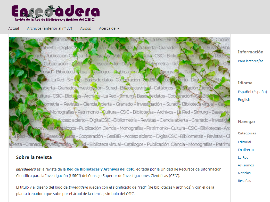 Nueva imagen de Enredadera