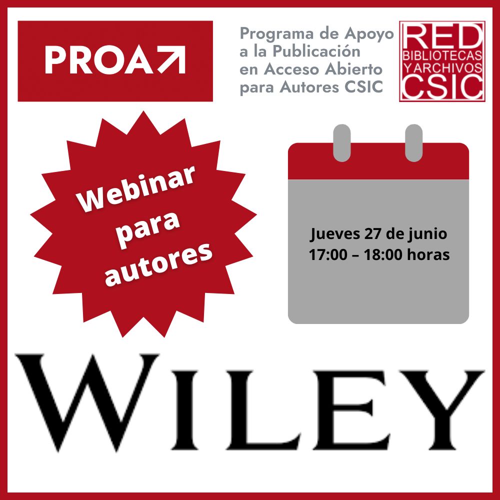Webinar para autores organizado por Wiley: Publicar en acceso abierto